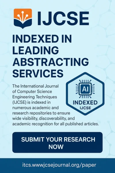 IJCSE Indexed in Leading Abstracting Services – International Journal of Computer Science Engineering Techniques