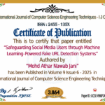 Safeguarding Social Media Users through Machine Learning–Powered Fake URL Detection Systems | IJCSE Volume 9 – Issue 6 | IJCSE-V9I6P24