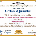 A Review On Diseases Prediction Through Image Recognition | IJCSE Volume 9 – Issue 6 | IJCSE-V9I6P17