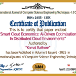 Smart Cloud Economics: AI-Driven Optimization In Distributed Cloud Environments | IJCSE Volume 9 – Issue 6 | IJCSE-V9I6P41