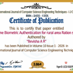 Offline Biometric Authentication for rural area Ration shop | IJCSE Volume 10 – Issue 1 | IJCSE-V10I1P9